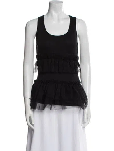 Pre-owned Simone Rocha Scoop Neck Sleeveless Top In Black