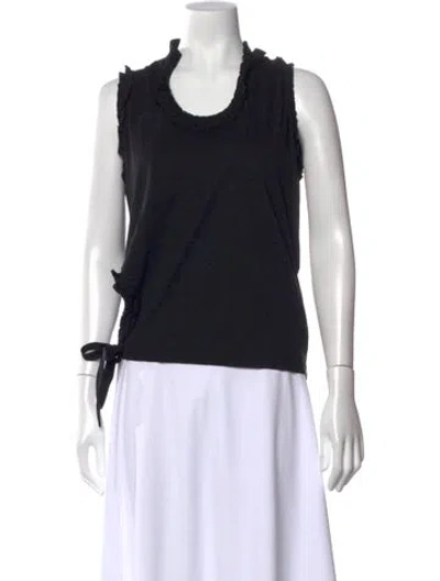 Pre-owned Simone Rocha Scoop Neck Sleeveless Top In Black