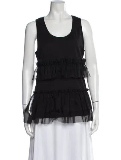 Pre-owned Simone Rocha Scoop Neck Sleeveless Top In Black