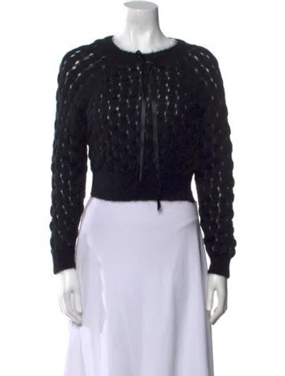 Pre-owned Simone Rocha Scoop Neck Sweater In Black