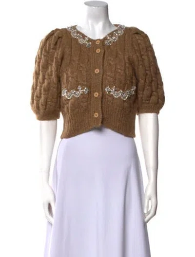Pre-owned Simone Rocha Scoop Neck Sweater W/ Tags In Brown