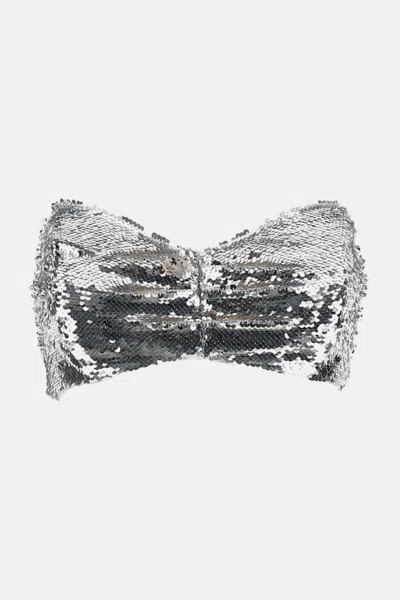 Simone Rocha Sculpt Bandeau Paillettes In Silver