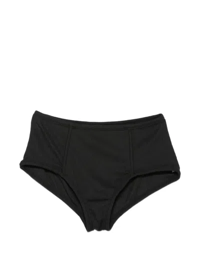 Simone Rocha Sculpt Ribbed-knit High-waisted Shorts In Black