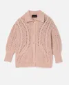 Simone Rocha Long-sleeved Knitted Cardigan In Multi