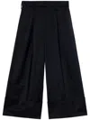 Simone Rocha Wide Leg Cropped Trousers In Black