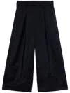 Simone Rocha Wide Leg Cropped Trousers In Black