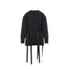 Simone Rocha Sculpted Ribbon Corset Cardigan In Black