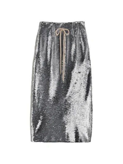 Simone Rocha Sequin Skirt In Silver