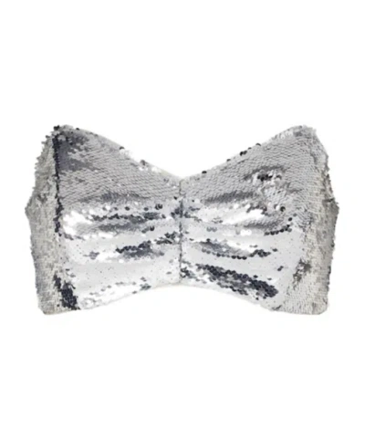 Simone Rocha Sculpt Bandeau Paillettes In Silver