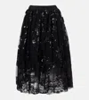 Simone Rocha Sequined Midi Skirt In Black