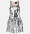 Simone Rocha Sequined Minidress In Silver