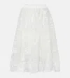 Simone Rocha Sequined Tulle Midi Skirt In White