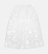 Simone Rocha Sequined Tulle Midi Skirt In White