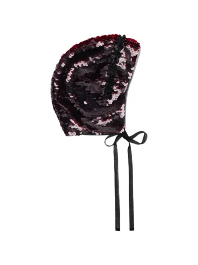 Simone Rocha Sequin-embellished Bonnet In Black