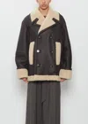 Simone Rocha Shearling Aviator Jacket In Multi