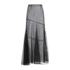 Simone Rocha Sheer Tulle Maxi Skirt In Black