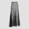 Simone Rocha Sheer Bias Cut Midi Skirt In Black