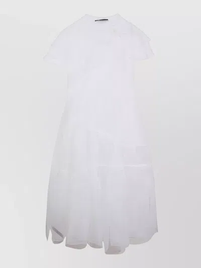 Simone Rocha Sheer Layered Dress Bow Sash Detail In Multi