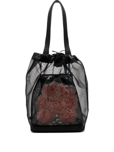 Simone Rocha Sheer Tote Bag In Black