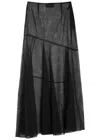 Simone Rocha Sheer Tulle Maxi Skirt In Black