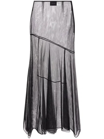 SIMONE ROCHA SHEER TULLE MIDI SKIRT