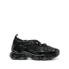 Simone Rocha Crystal Buckle Tracker Leather-trimmed Shoes In Black