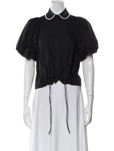 Pre-owned Simone Rocha Short Sleeve Blouse In Black