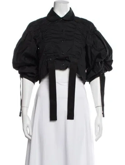 Pre-owned Simone Rocha Short Sleeve Blouse In Black