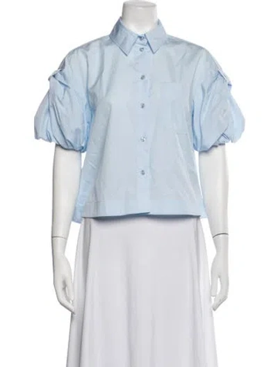 Pre-owned Simone Rocha Short Sleeve Blouse In Blue