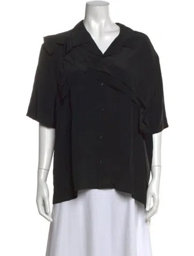 Pre-owned Simone Rocha Short Sleeve Blouse W/ Tags In Black