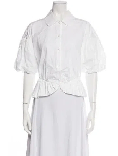 Pre-owned Simone Rocha Short Sleeve Blouse In White