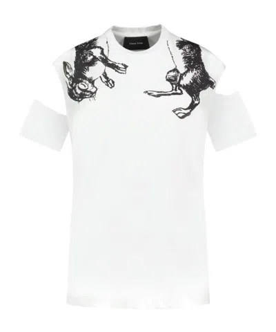 Simone Rocha Short Sleeve T-shirt In White