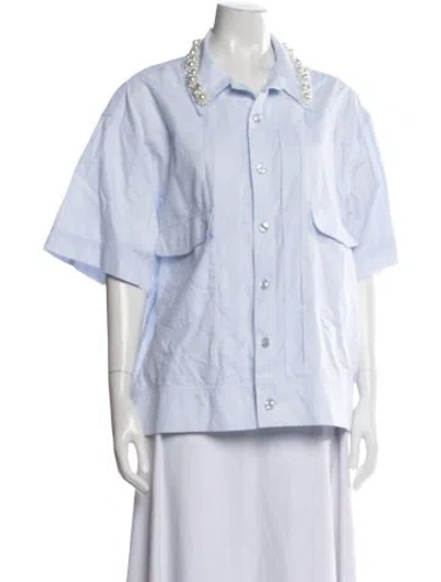Pre-owned Simone Rocha Short Sleeve Top In Blue