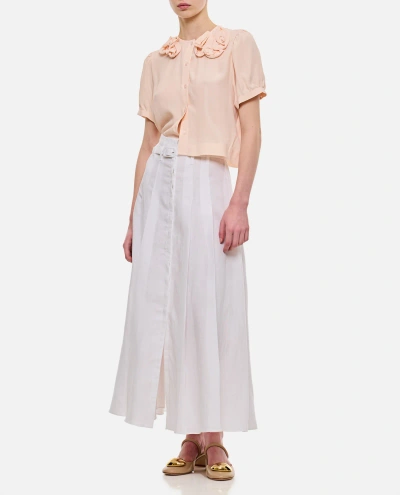 Simone Rocha Short Sleeve Top With Clustered Rose