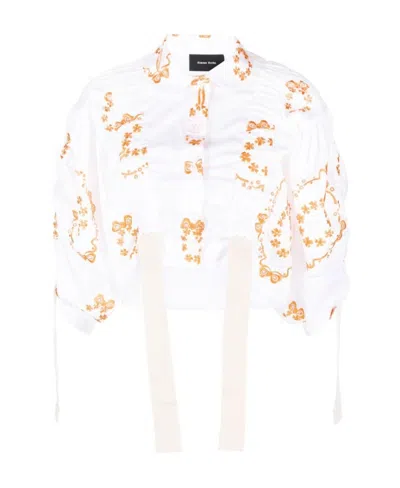 Simone Rocha Short Style Shirt In White