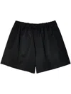 Simone Rocha Flared Mini Shorts In Charcoal Black