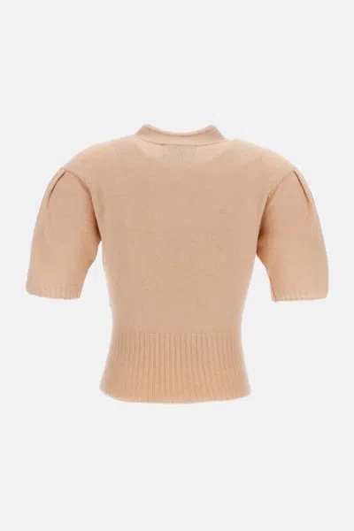Simone Rocha Short-sleeve Cashmere Knit In Pink