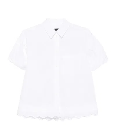 Simone Rocha Short-sleeved Shirt In White