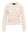 Simone Rocha Cropped Cardigan Tiny Flower Pattern In Multi