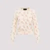 Simone Rocha Cropped Cardigan Tiny Flower Pattern In Multi