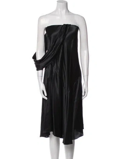 Pre-owned Simone Rocha Silk Knee-length Dress In Black