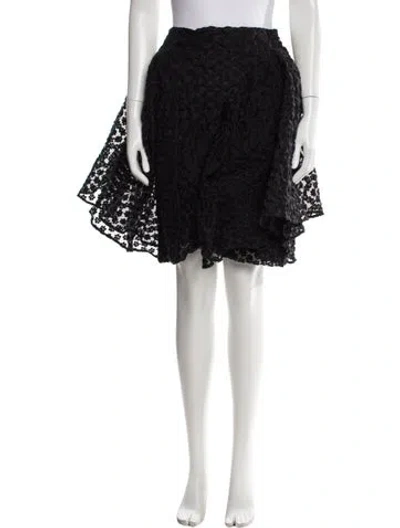 Pre-owned Simone Rocha Silk Knee-length Skirt In Black