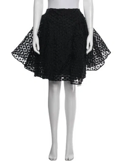 Pre-owned Simone Rocha Silk Knee-length Skirt In Black