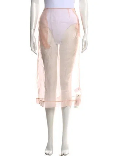 Pre-owned Simone Rocha Silk Long Skirt W/ Tags In Pink