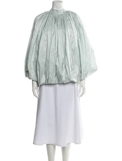Pre-owned Simone Rocha Silk Long Sleeve Blouse In Green