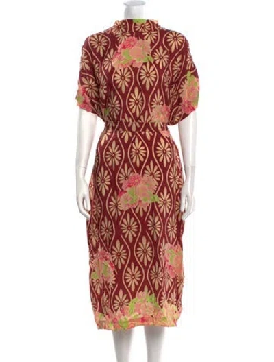 Pre-owned Simone Rocha Silk Midi Length Dress In Multi