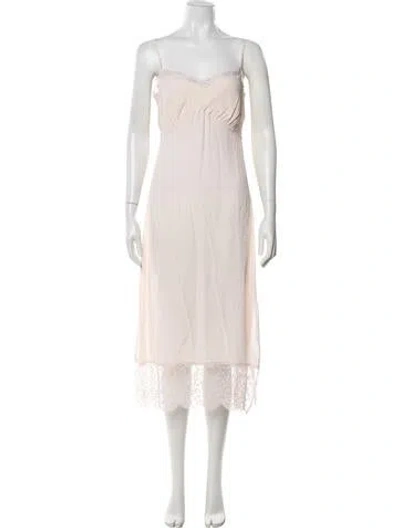 Pre-owned Simone Rocha Silk Midi Length Dress In Pink