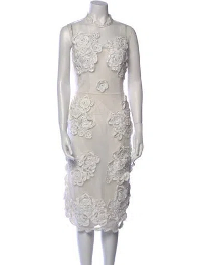 Pre-owned Simone Rocha Silk Midi Length Dress W/ Tags In Gray