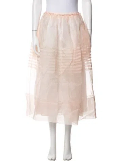 Pre-owned Simone Rocha Silk Midi Length Skirt In Pink