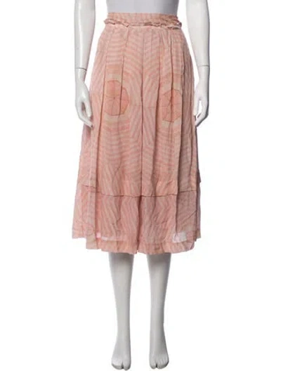 Pre-owned Simone Rocha Silk Midi Length Skirt In Pink